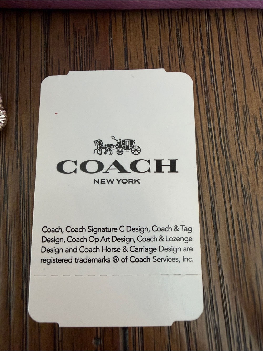 **ITEM BUNDLE** Coach Pink Pebbled Leather Wristlet, earrings and charm!! - Picture 4 of 8